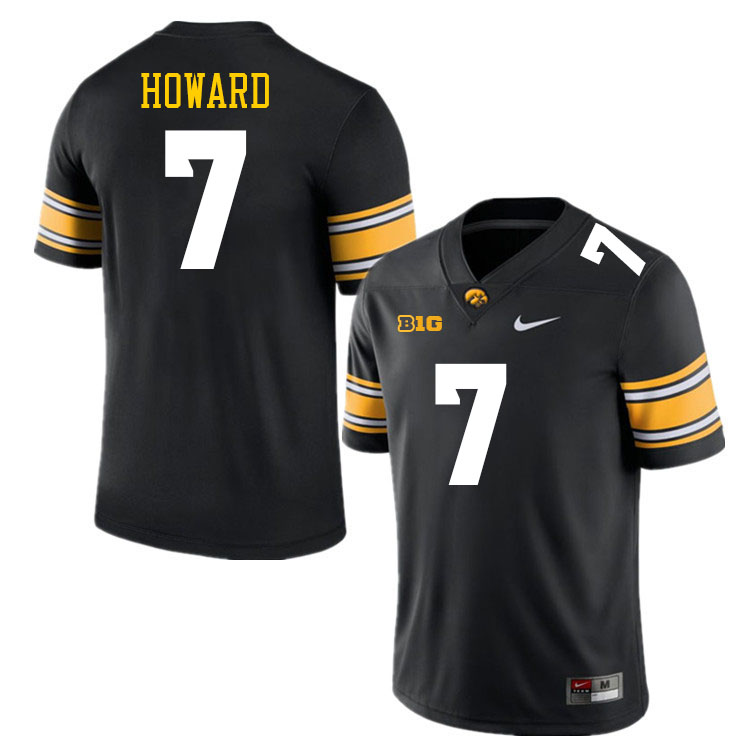 Men #7 Dayton Howard Iowa Hawkeyes College Football Jerseys Stitched-Black